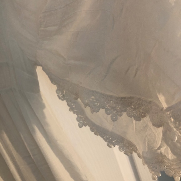 Boho White Lined Lace M/L Dress - Picture 3 of 4